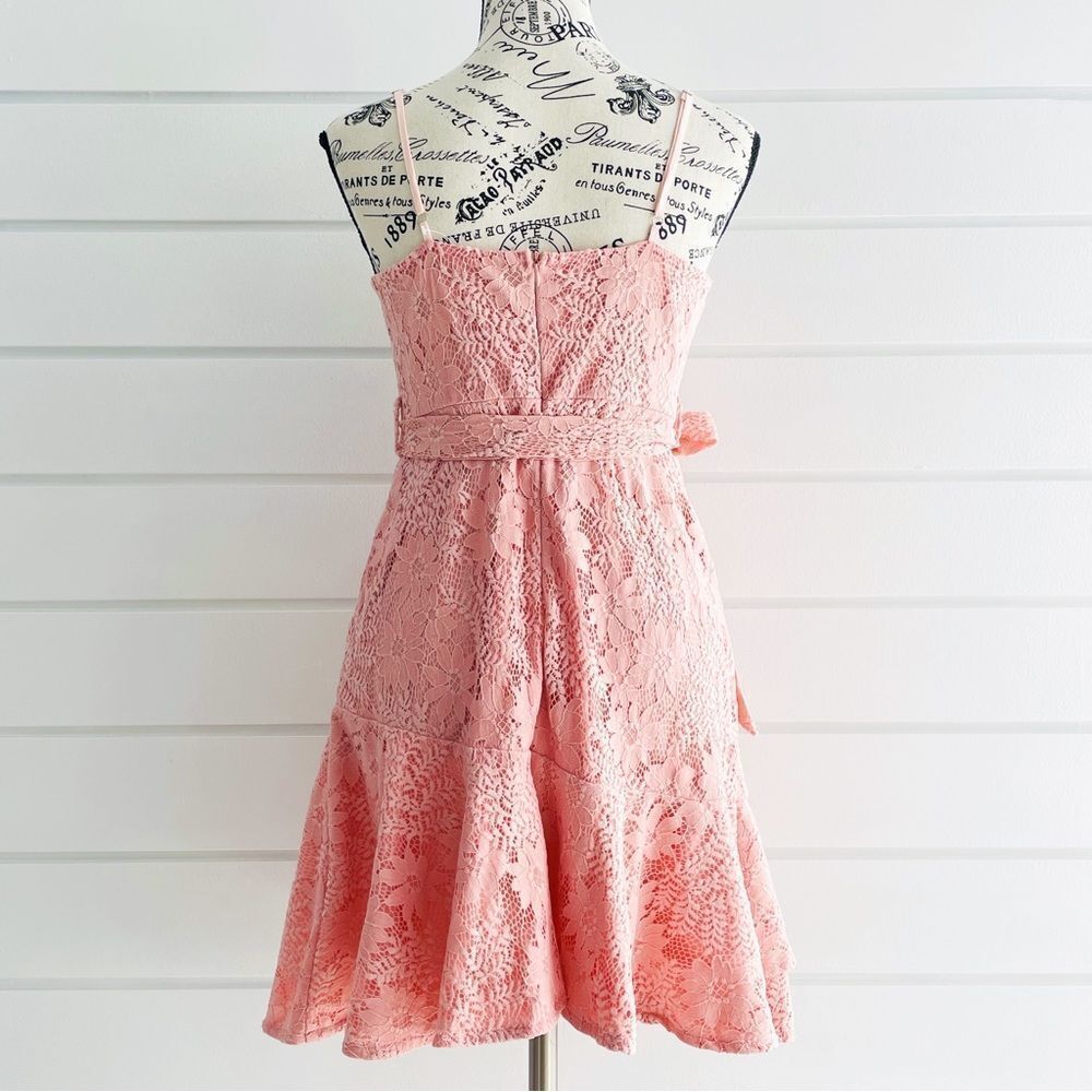 Altar’d State Pink Lace Overlay Giuly Spaghetti Strap Summer Dress Size Large - Picture 3 of 11